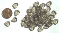 50 9mm Triangle Beads - Black Diamond
